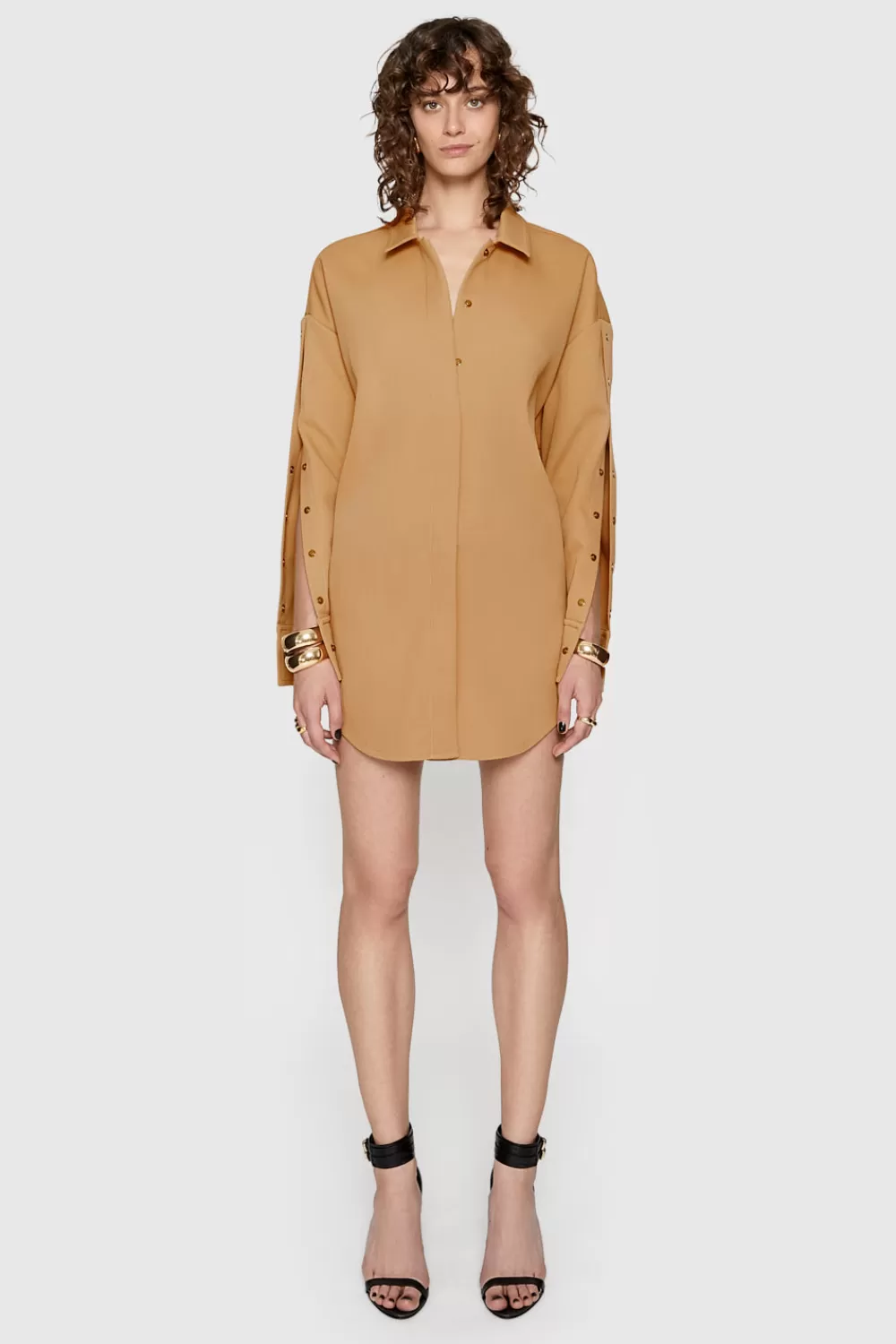 Cheap Rebecca Minkoff Kennedy Shacket CAMEL