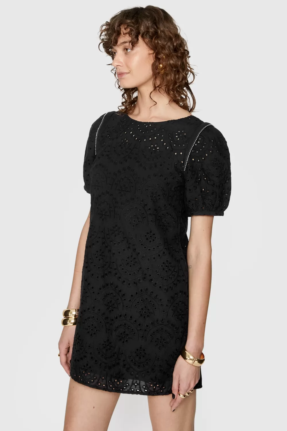 Store Rebecca Minkoff Lincoln Eyelet Dress BLACK