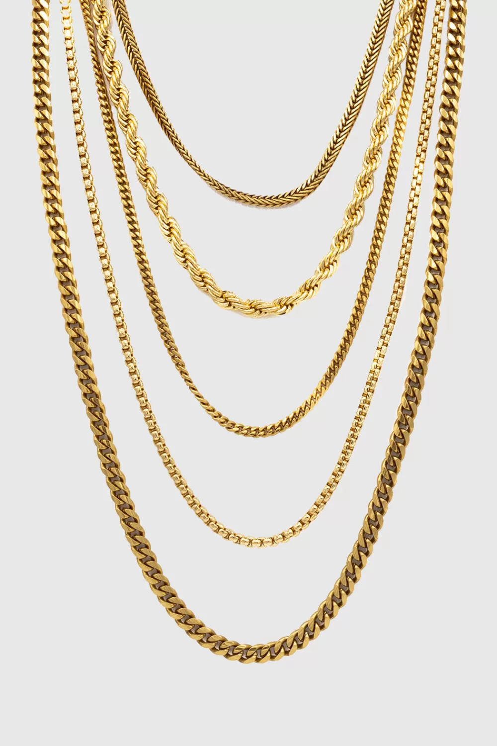 Outlet Rebecca Minkoff Mixed Chain Collar Necklace WARMGOLD