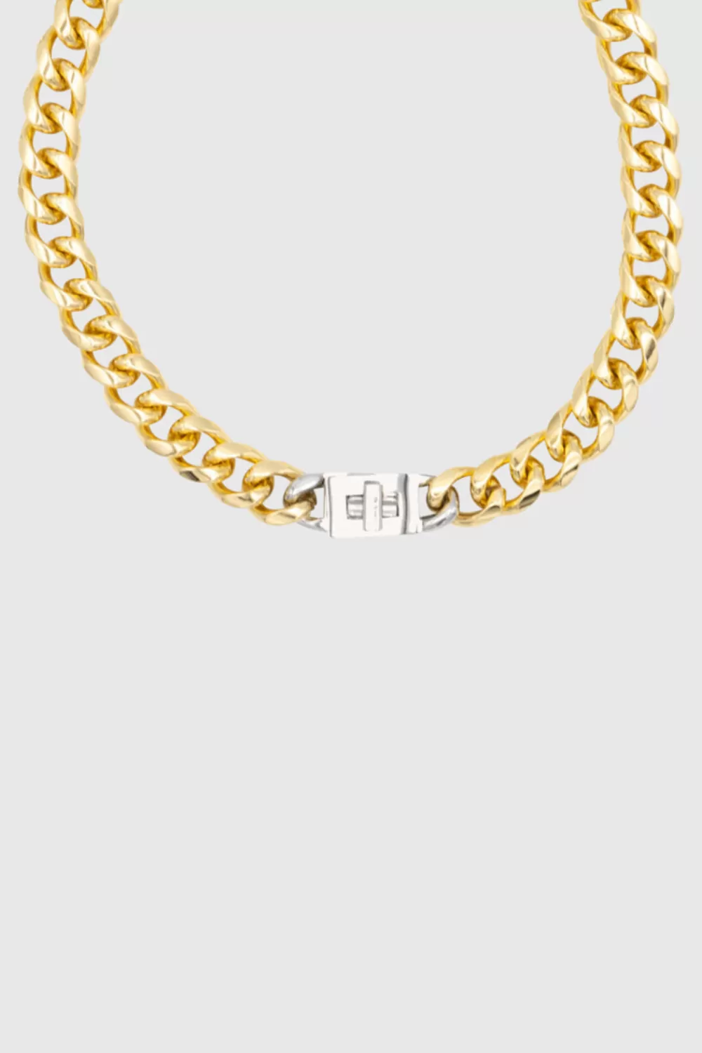 Sale Rebecca Minkoff Padlock Curb Chain Collar Necklace