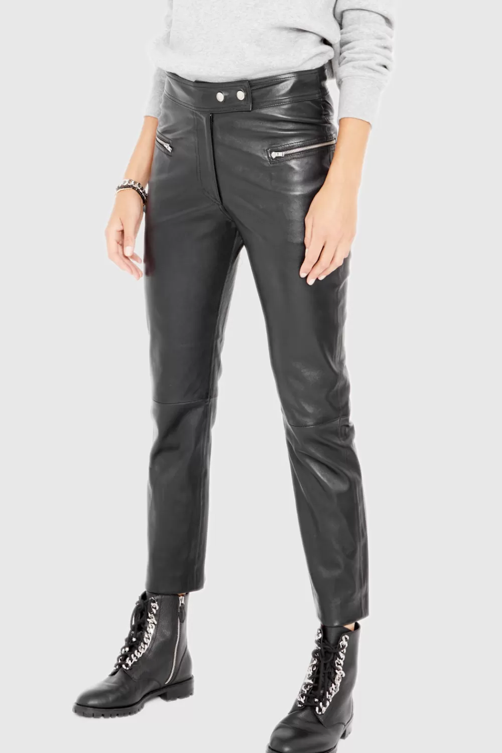 Outlet Rebecca Minkoff Poppy Leather Legging BLACK