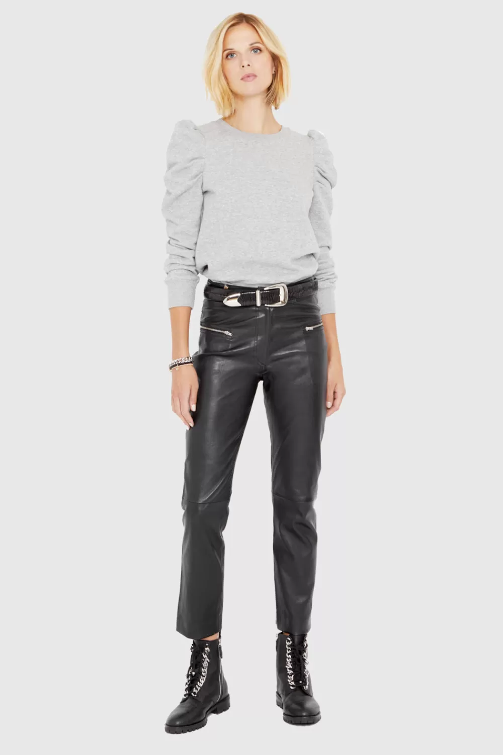 Outlet Rebecca Minkoff Poppy Leather Legging BLACK