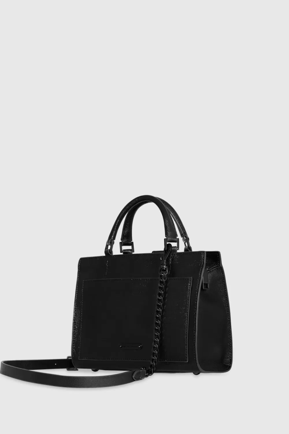 Discount Rebecca Minkoff Rider Mini Tote Crossbody BLACK/BLACKSHELLAC