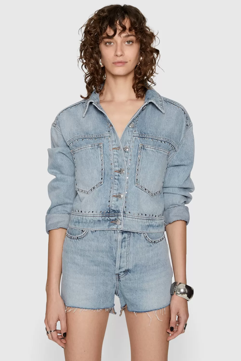 Clearance Rebecca Minkoff Rosco Crop Trucker LUDLOWWASH