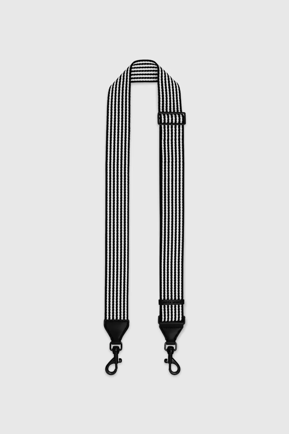 Best Rebecca Minkoff Striped Webbing Shoulder Strap BLACK/WHITE