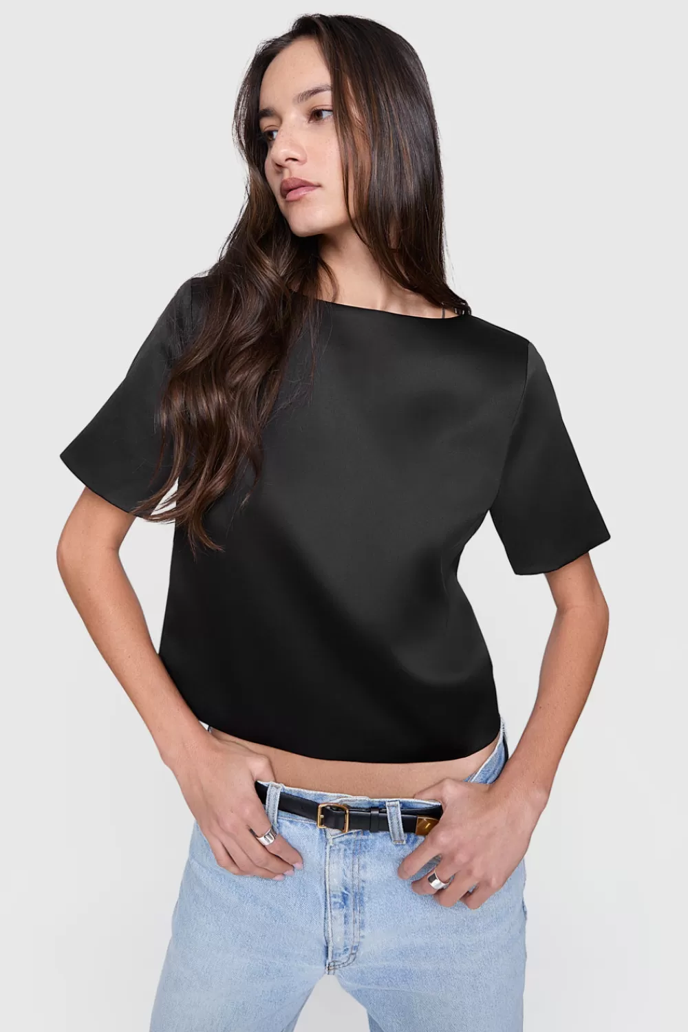 Shop Rebecca Minkoff Wren Shirt With Chain TrueBlack