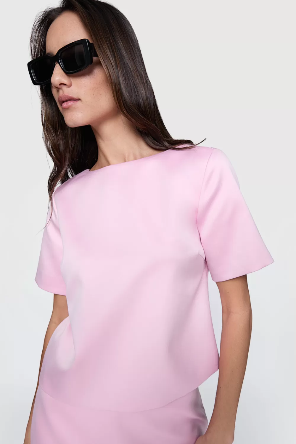 Outlet Rebecca Minkoff Wren Shirt With Chain Blush